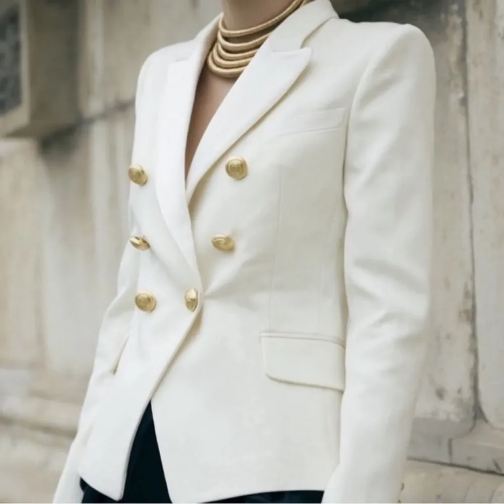 BALMAIN x H&M Collab Cream Blazer RARE - Picture 1 of 9